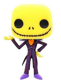 Funko POP! Disney The Nightmare Before Christmas: Black Light Jack Skellington Vinyl Figure - Damaged Box / Paint Flaw