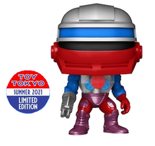 2021 FunKon Funko POP! Retro Toys Masters Of The Universe: Roboto Exclusive Vinyl Figure - Toy Tokyo Sticker - Damaged Box / Paint Flaw