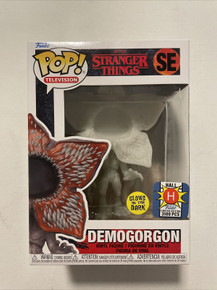 2022 SDCC Funko POP! Television: Stranger Things Glow In The Dark Demogorgon Exclusive Vinyl Figure - Hall H Sticker - LE 3100pcs - Damaged Box / Paint Flaw