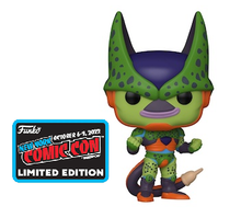 2022 NYCC Funko POP! Animation Dragon Ball Z: Cell (2nd Form) Exclusive Vinyl Figure - NYCC Sticker - Damaged Box Paint Flaw