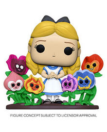 Funko POP! Deluxe Disney Alice In Wonderland - 70th Anniversary: Alice With Flowers Vinyl Figure - Damaged Box / Paint Flaw