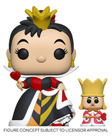 Funko POP! Disney Alice In Wonderland - 70th Anniversary: Queen Of Hearts With King Vinyl Figure - Damaged Box / Paint Flaw