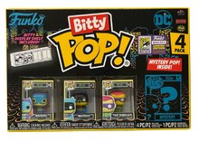 2023 SDCC Funko Bitty POP! DC Comics: Blacklight Batgirl/Batman/The Riddler Exclusive Vinyl Figure 4 Pack - SDCC Sticker