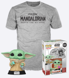 Funko POP! Tees Star Wars The Mandalorian: Flocked Grogu With Cookies Vinyl Figure & T-Shirt Set - Size: X-Large