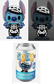 2023 NYCC Funko Soda Disney: Halloween Stitch Exclusive Vinyl Figure - 1/6 Chase Variant - Fall Convention Shared Sticker - Low Inventory!