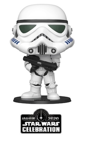 2020 Star Wars Celebration Funko POP!: Stormtrooper 10 Inch Exclusive Vinyl Figure - SWC Sticker - Damaged Box Paint Flaw