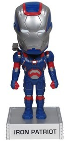 Funko Marvel Iron Man 3: Iron Patriot Wacky Wobbler Bobblehead - Damaged Box / Paint Flaw