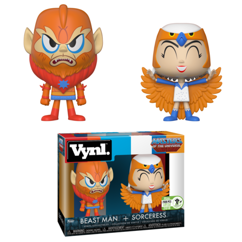 2018 ECCC Funko Vynl. Television Masters Of The Universe: Beast Man &  Sorceress Exclusive Vinyl Figure 2 Pack - LE 2500pcs - ECCC Sticker -  Gemini Collectibles