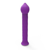 FemmeFunn Diamond Wand Rechargeable Flexible Textured Silicone Vibrator Purple
