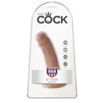 Pipedream King Cock 6 in. Cock Realistic Dildo With Suction Cup Tan