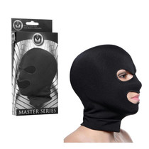 Masters Façade Spandex Hood With Eye and Mouth Holes (Black)