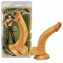 Coverboy Soldier Boy Realistic 8 in. Dildo with Balls & Suction Cup Beige
