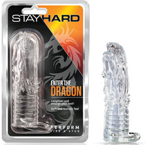 Blush Performance Enter The Dragon Textured Fantasy Pleasure Sleeve with Ball Strap Clear