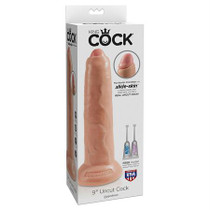 Pipedream King Cock 9 in. Uncut Cock Realistic Dildo With Moveable Foreskin & Suction Cup Beige