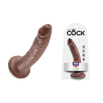 Pipedream King Cock 7 in. Cock Realistic Dildo With Suction Cup Brown