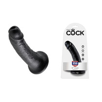Pipedream King Cock 6 in. Cock Realistic Dildo With Suction Cup Black
