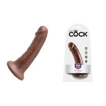 Pipedream King Cock 6 in. Cock Realistic Dildo With Suction Cup Brown