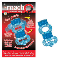 Macho 2X Power Cock & Balls Vibrating Ring (Blue)