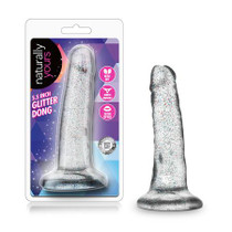 Blush Naturally Yours 5.5 in. Glitter Dong Realistic Dildo with Suction Cup Sparkling Clear