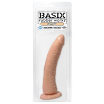 Pipedream Basix Rubber Works Slim Seven 7 in. Dildo With Suction Cup Beige