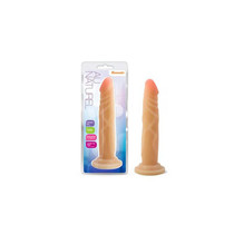 Blush Au Naturel Ronnie 7.5 in. Posable Dual Density Dildo with Suction Cup Beige