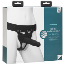 Be Daring Body Extensions Hollow Slim Dong Strap-On 2-Piece Set Black