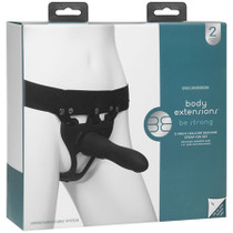 Be Strong Body Extensions Hollow Large Dong Strap-On 2-Piece Set Black