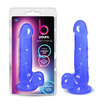 Blush B Yours Sweet 'n Hard 4 Realistic 7 in. Dildo with Balls & Suction Cup Blue