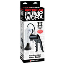 Pipedream Pump Worx Max-Precision Power Pump Clear/Black