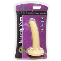 BFF Naturally  Yours Petite Strap-On Dildlo White 5in.