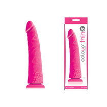 Colours Pleasures Thin 8 in. Dildo Pink