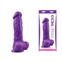 Colours Pleasures Thick 8 in. Dildo Purple