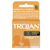 Trojan Ultra Ribbed Lubricated Condoms
