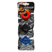 OxBalls Ringer, 3-Pack Of Do-Nut-1, Small, Multicolor