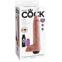 King Cock 11in Squirting Cock - Flesh