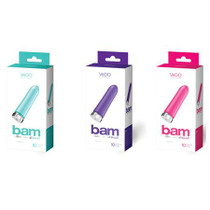 VeDO Bam Mini Rechargeable Bullet Vibe - 12 Pc Assort Display