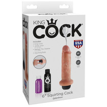 Pipedream King Cock 6 in. Squirting Cock Realistic Dildo Beige