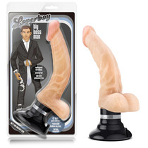 Blush Loverboy The Boss Man Realistic 10.25 in. Vibrating Dildo with Balls & Suction Cup Beige