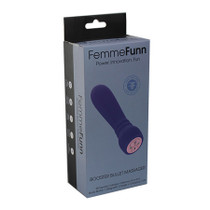 FemmeFunn Booster Bullet Massager Rechargeable Silicone Vibrator Dark Purple