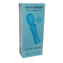 FemmeFunn Ultra Wand Rechargeable Flexible Textured Silicone Vibrator Turquoise