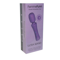 FemmeFunn Ultra Wand Rechargeable Flexible Textured Silicone Vibrator Purple