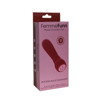 FemmeFunn Booster Bullet Massager Rechargeable Silicone Vibrator Maroon