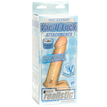 Vac-U-Lock - 6 Inch Realistic Cock White