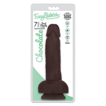 Curve Toys Easy Riders 7 in. Dual Density Dildo with Balls & Suction Cup Brown