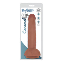 Curve Toys Easy Riders 8 in. Dual Density Dildo with Balls & Suction Cup Tan