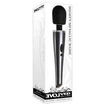 Evolved Mighty Metallic Wand 8 Vibrating Function USB Rechargeable Cord Included Waterproof