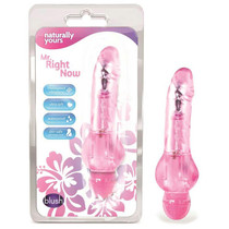 Blush Naturally Yours Mr. Right Now Realistic 6.5 in. Vibrating Dildo Pink