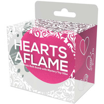 Hearts Aflame Erotic Lovers Bath Bomb Heart-Shape Scented Bath Bomb With Mystery Toy Vibe