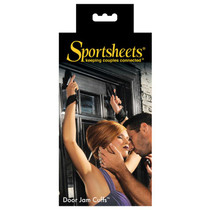 Sportsheets Adjustable Door Jam Cuffs Set Black