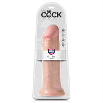 Pipedream King Cock 12 in. Cock Realistic Dildo With Suction Cup Beige